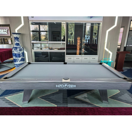 MESA DE BILLAR SUPER-POWER M3 9 PIES GRIS EN BILLARNETSHOP