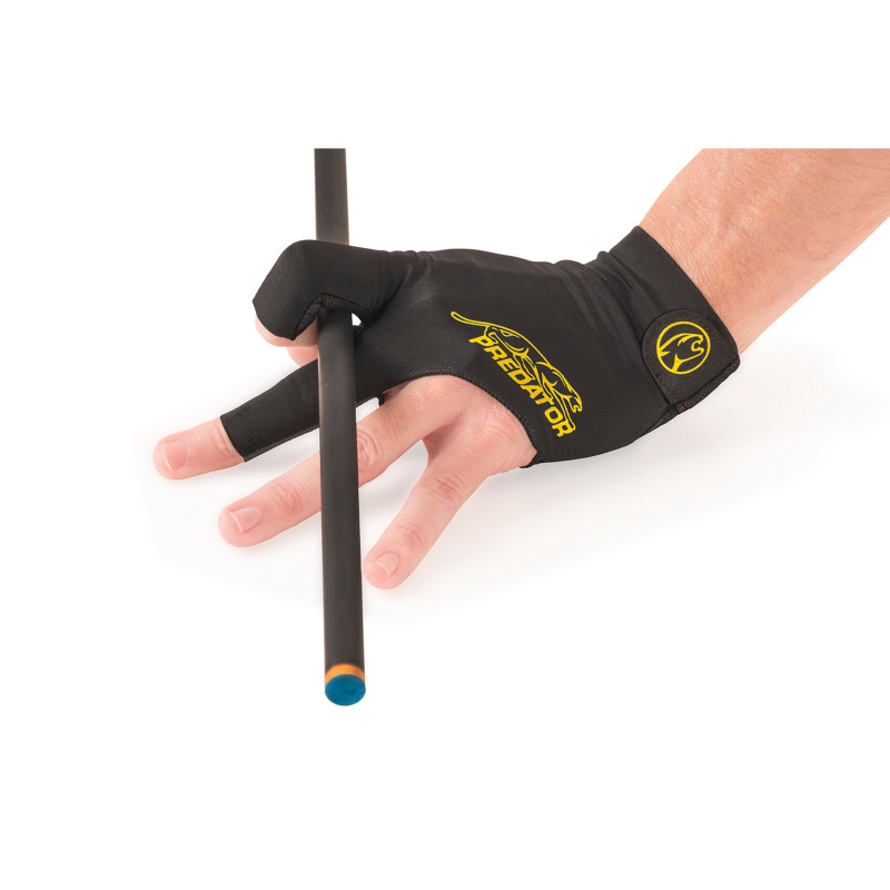 GUANTE DE BILLAR PARA ZURDO PREDATOR SECOND SKIN NEGRO-AMARILLO
