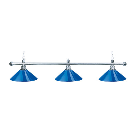 LAMPARA DE BILLAR DE 35 CM AZUL 3 TULIPAS