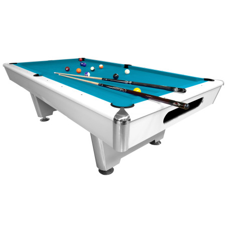 MESA DE BILLAR TRIUMPH BLANCA 8 PIES