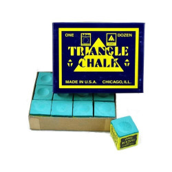 CAJA DE TIZAS TRIANGLE 12 UNID VERDE SNOOKER