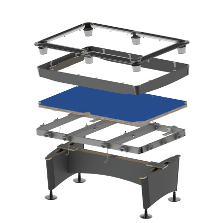 MESA DE BILLAR CLASH STEEL PRO ALUMINIO 9 PIES